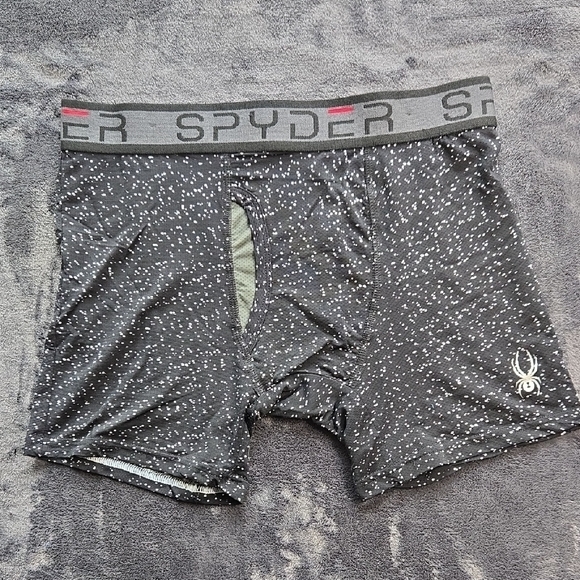 Spyder Black and Gray Boxer Briefs Athletic Fit - Picture 1 of 4